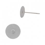 Ohrringe/Ohrstecker aus Stainless Steel - Rostfreiem Stahl für 7mm Cabochon und SS34 flatback Silber
