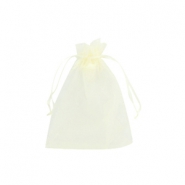 Schmuckbeutel Organza 7x9cm Light yellow