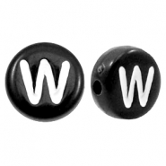 Buchstaben Perlen aus Acryl W Schwarz