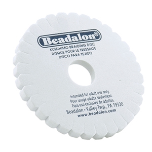 Beadalon Kumihimo Disk rund 15cm Weiss