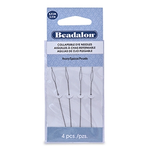 Beadalon flexibel F&auml;delnadel 6.4cm heavy Silber