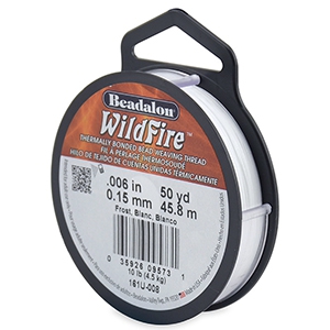 Beadalon Wildfire Wire 0.15mm Frost white