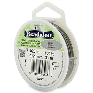 Beadalon Schmuckdraht 7 Str&auml;nge 0.51mm Bright Stainless Steel