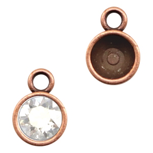 Metall Zubeh&ouml;r TQ  Fassungen eine &Ouml;se f&uuml;r Chaton SS39 Kupfer (nickelfrei)