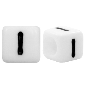 Buchstaben Perlen aus Acryl I Weiss