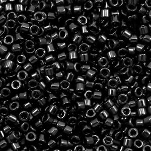 Miyuki Perlen delica's 11/0 Opaque black DB-10