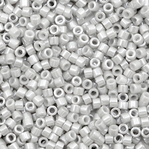 Miyuki Perlen delica's 11/0 Opaque ceylon light smoke grau