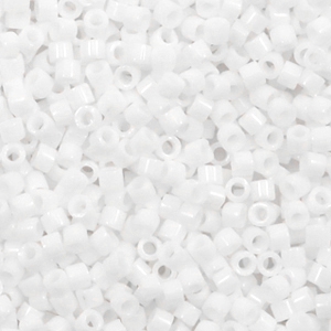 Miyuki Perlen delica's 11/0 Matte AB white