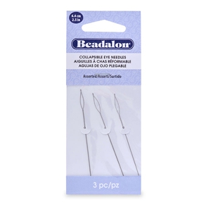 Beadalon flexibel F&auml;delnadel 6.4mm gemischt Silber
