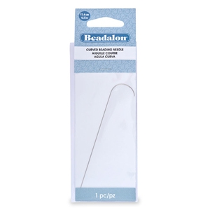 Beadalon F&auml;delnadel curved 11.4cm Silber