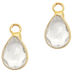Anh&auml;nger Kristallglas tropfenform Crystal-gold