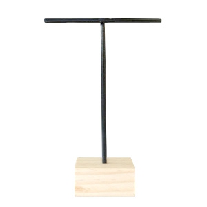 Schmuckdisplay Ohrringe T-Form mit Holz St&auml;nder Schwarz-Holz