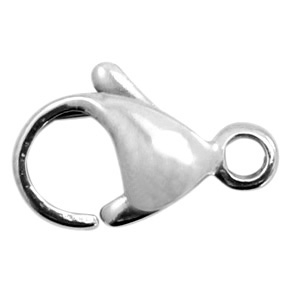 Stainless Steel - Rostfreiem Stahl Schmuckzubeh&ouml;r Karabinerverschluss 13mm Antik silber