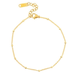 Fusskettchen Rostfreiem Stahl Kugel Gold