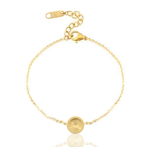 Polaris Steel Armband f&uuml;r 7mm Cabochon oder Swarovski Elements 2088-SS34 Gold