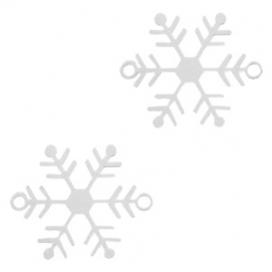 Bohemian Zwischenst&uuml;cke Schneeflocke Silber