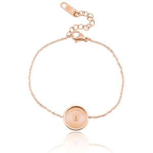 Polaris Steel Armband f&uuml;r 12mm Cabochon Rosegold