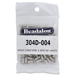 Beadalon Spring Cord End 2.2mm Silber