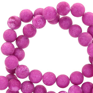8 mm Naturstein Perlen Matt Iris orchid purple
