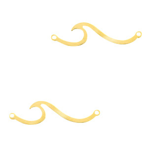 Stainless Steel - Rostfreiem Stahl Anh&auml;nger Zwischenst&uuml;ck Welle Gold