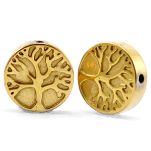 H&auml;matit Perlen Tree of Life 10mm Gold