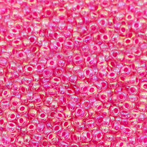 Miyuki Rocailles 11/0 Hot pink lined crystal ab 11-355
