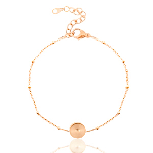 Polaris Steel Armband aus Stainless Steel mit Fassung f&uuml;r 7mm Cabochon / Swarovski SS34 Ball Rosegold