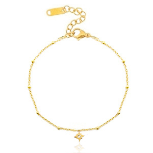 Armb&auml;nder aus Stainless Steel - Rostfreiem Stahl lucky Star Gold