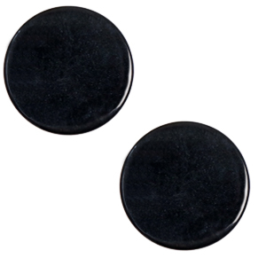 20 mm flach Cabochon Polaris Elements Lively Jet black