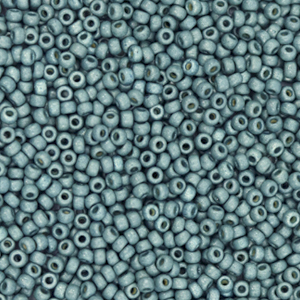 Miyuki Rocailles 11/0 Duracoat galvanized matte sea foam green 11-4217F