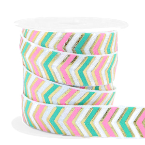 Elastisches Band Pfeil Pink-turquoise green