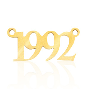 Stainless Steel - Rostfreiem Stahl Anh&auml;nger/Zwischenst&uuml;ck Jahr 1992 Gold