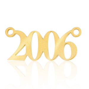 Stainless Steel - Rostfrei Stahl Anh&auml;nger / Zwischenst&uuml;ck Jahr 2006 Gold