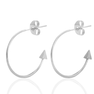 Ohrringe aus Stainless Steel - Rostfreiem Stahl Creolen Silber