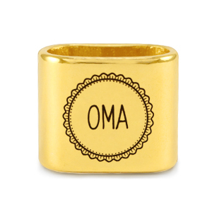 Metall Schieber DQ "OMA" Mix & Match Gold (Nickelfrei)
