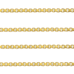 Stainless Steel - Rostfrei Stahl Schmuckzubeh&ouml;r Gliederkette Venezianer Gold