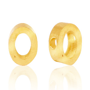 Stainless Steel - Rostfrei Stahl Perlen Buchstaben O Gold