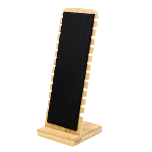 Schmuckdisplay Holz mit Velvet f&uuml;r Armb&auml;nder Natural-black