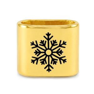 Metall Schieber DQ Schneeflocke Mix & Match Gold (Nickelfrei)