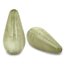 Polaris Elements Perlen tropfenform Mosso shiny Basil green