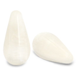 Polaris Elements Perlen tropfenform Mosso shiny Almond oil white