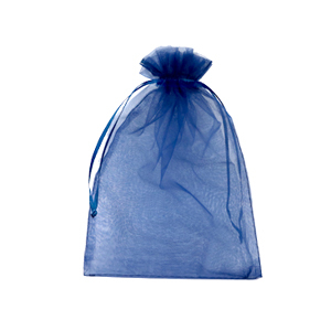 Schmuckbeutel Organza 9x12cm Navy blue
