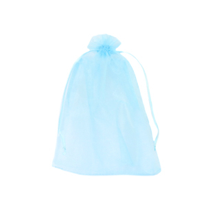 Schmuckbeutel Organza 9x12cm Light turquoise blue