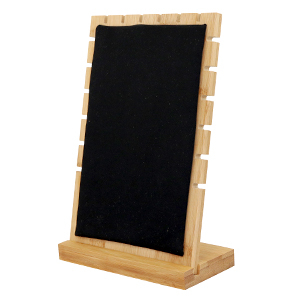 Schmuckdisplay Holz mit Velvet f&uuml;r Ketten Natural-black
