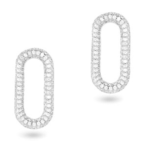 Zirkonia Zwischenst&uuml;ck Oval Silver