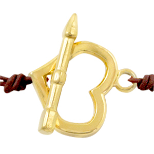 Stainless Steel - Rostfrei Stahl Schmuckzubeh&ouml;r Kapitelverschluss Herz Gold