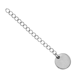 Stainless Steel - Rostfrei Stahl Schmuckzubeh&ouml;r Verl&auml;ngerungskette coin 12mm Silber