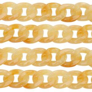 Acrylkette 22mm Amber orange