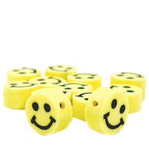 Polymer Perlen Smiley Yellow