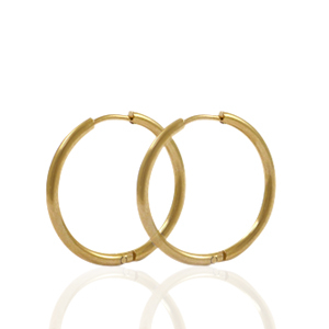 Ohrringe aus Stainless Steel - Rostfreiem Stahl Creolen 22mm Gold